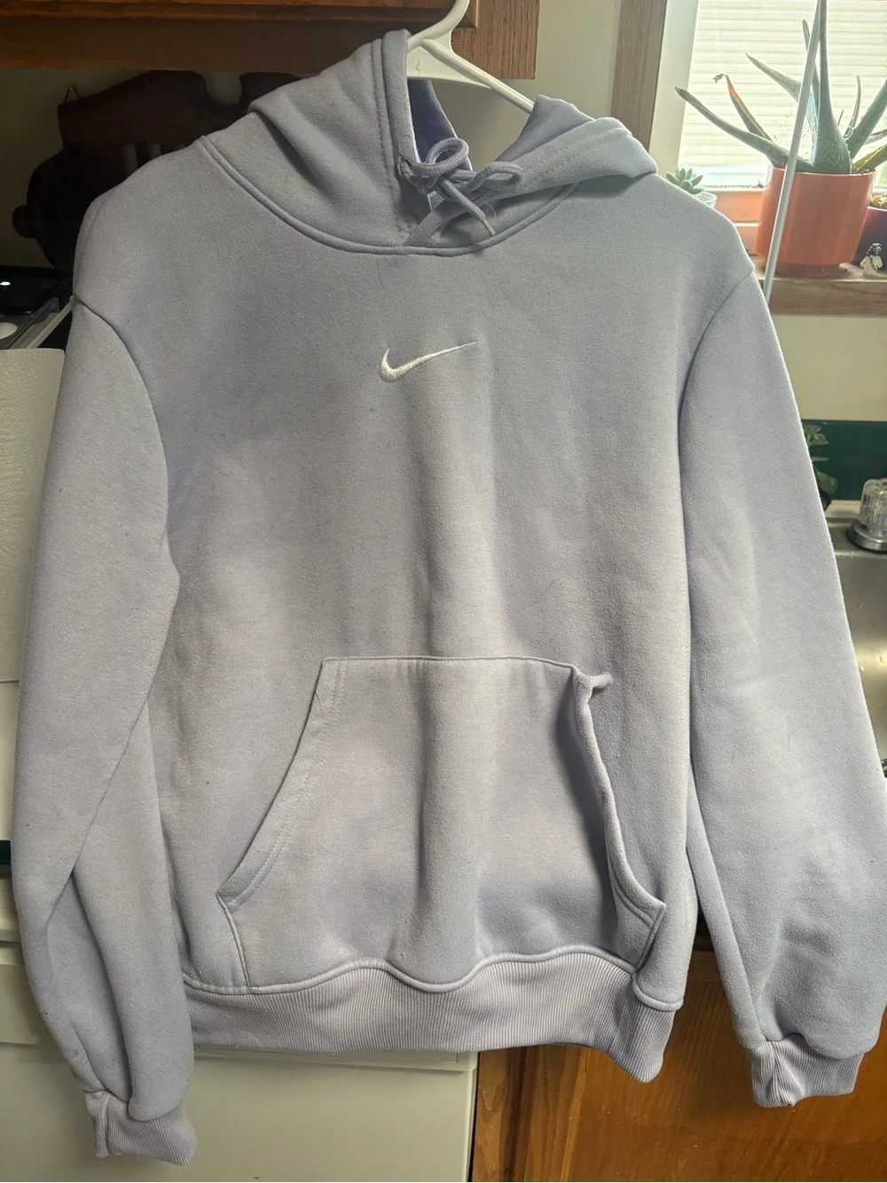 Nike Light Lavender Pullover Hoodie with Embroidered Swoosh